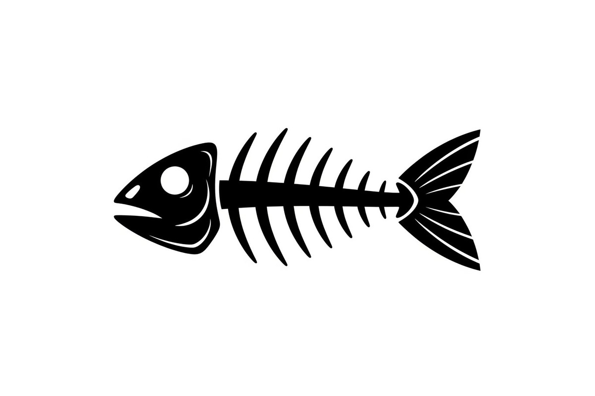 Fish Bone Skeleton Vector Bundle, an Illustration by Designs_River