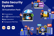 Data Security System 3D Illustration, a 3D by novia99design (Thumbnail 1 of 6)