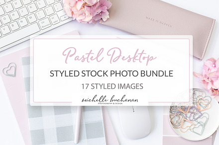 Pastel Desktop Stock Photo Bundle