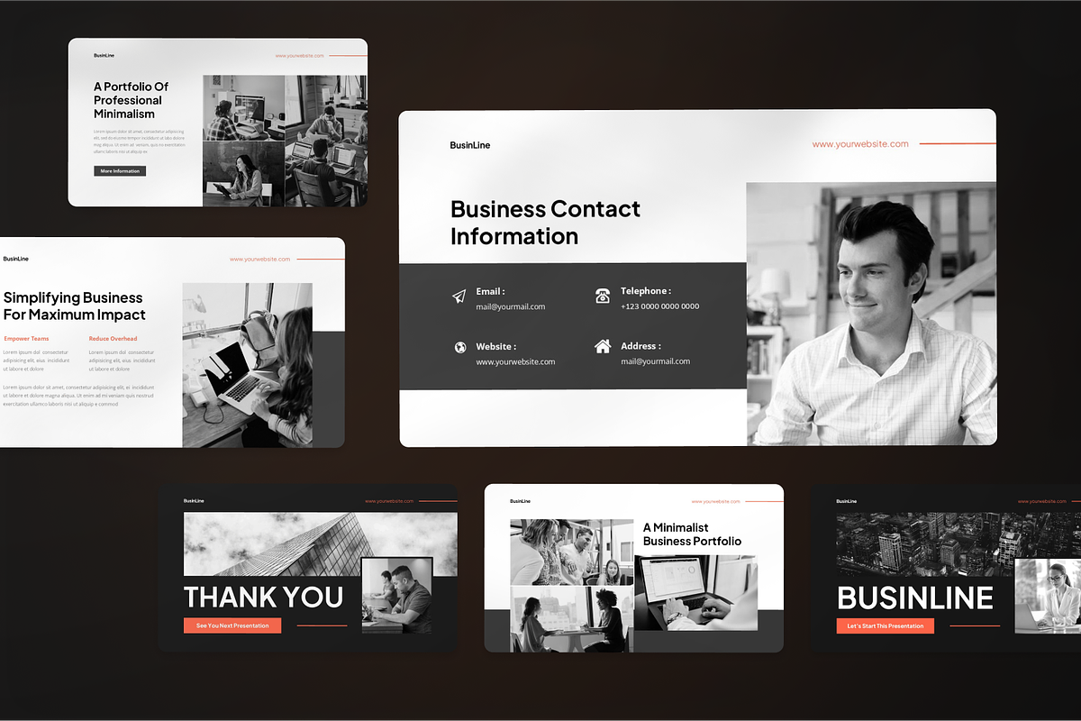 Clean Minimal Business Google Slide, a Presentation Template by SquidPixey (Photo 7 of 7)