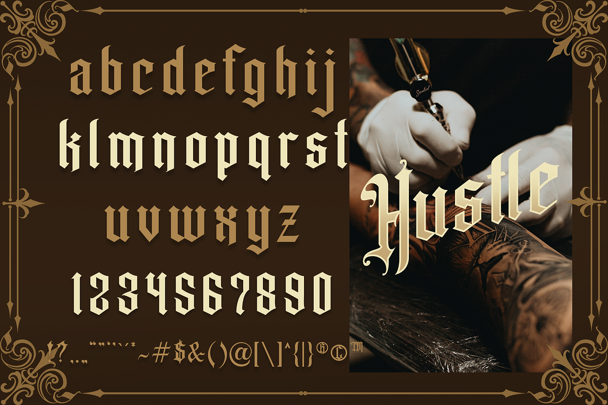 Cleanthes, a Blackletter Font by dansdesign (Photo 6 of 9)