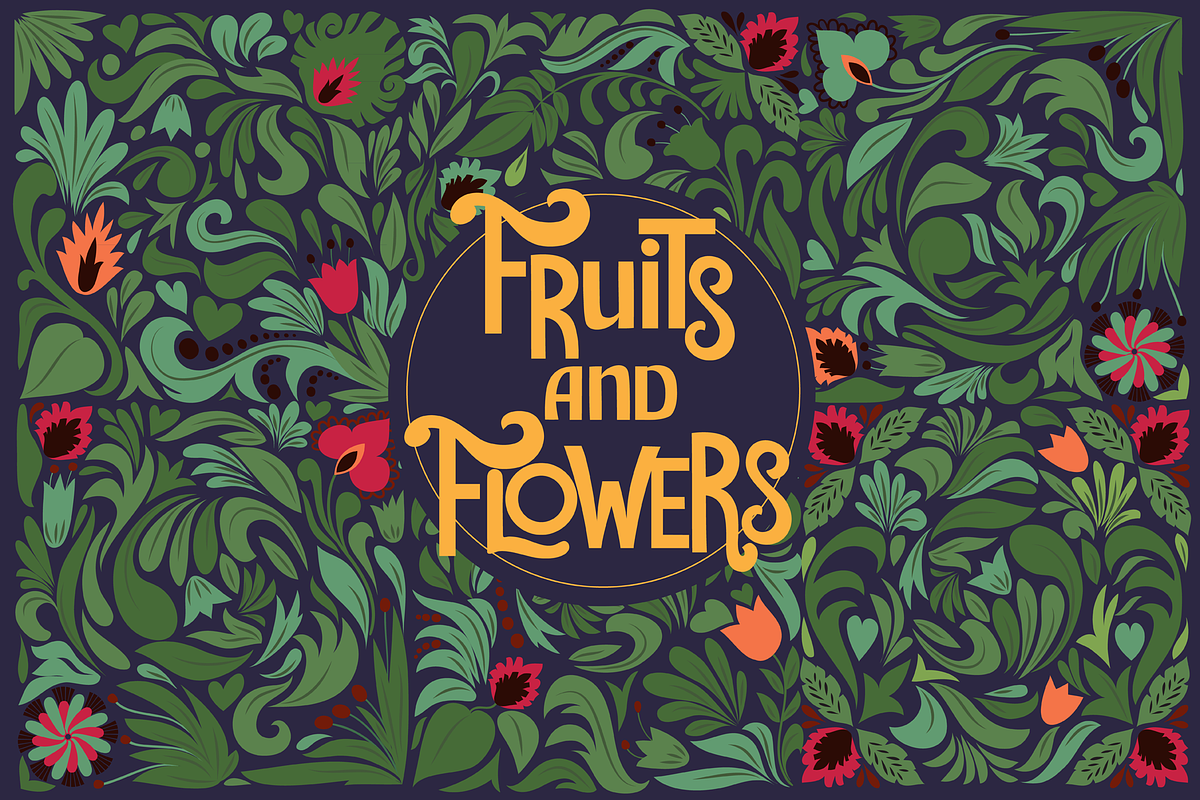 Fruits and Flowers - clipart set, a Graphic by ComelyPics Shop (Photo 1 of 10)