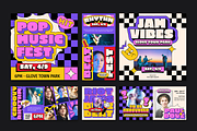 Pop Music Event Festival Instagram, a Social Media Template by Louds Studio (Thumbnail 4 of 4)