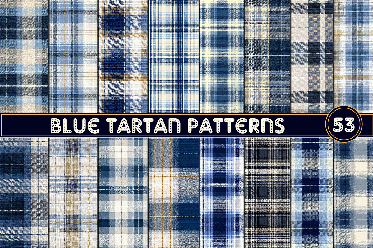 Blue Tartan Patterns, a Texture Illustration by Designworld (Photo 1 of 6)