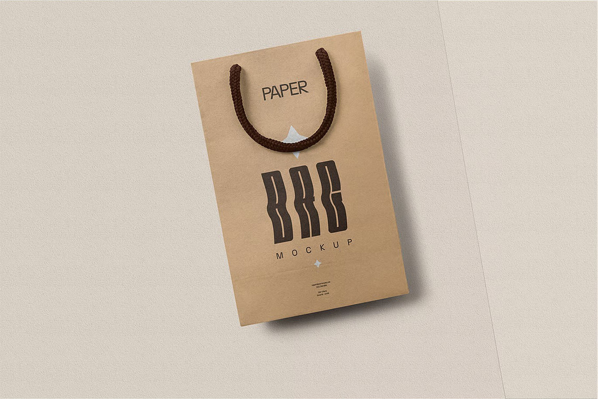 Paper Bag MockUp, a Packaging Mockup by megostudi0 (Photo 7 of 7)