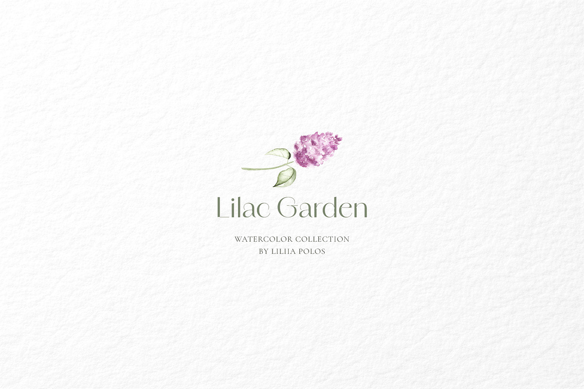 Lilac Garden Watercolor Collection, a Decorative Illustration by Liliia Polos Illustration (Photo 7 of 10)