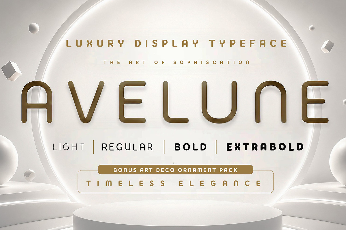 AVELUNE - Timeless Luxury Font, a Sans Serif Font by HypeWorksCo (Photo 1 of 19)