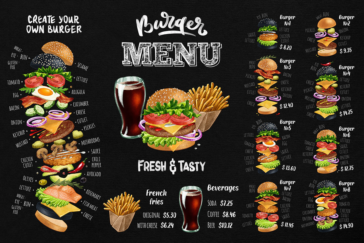 Burger Creator, a Decorative Illustration by Margo Miller (Photo 20 of 31)