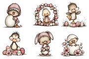Easter Duck Whimsical Clipart, an Illustration by Dream Creation (Thumbnail 4 of 6)
