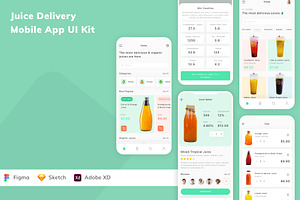 Juice Delivery Mobile App UI Kit