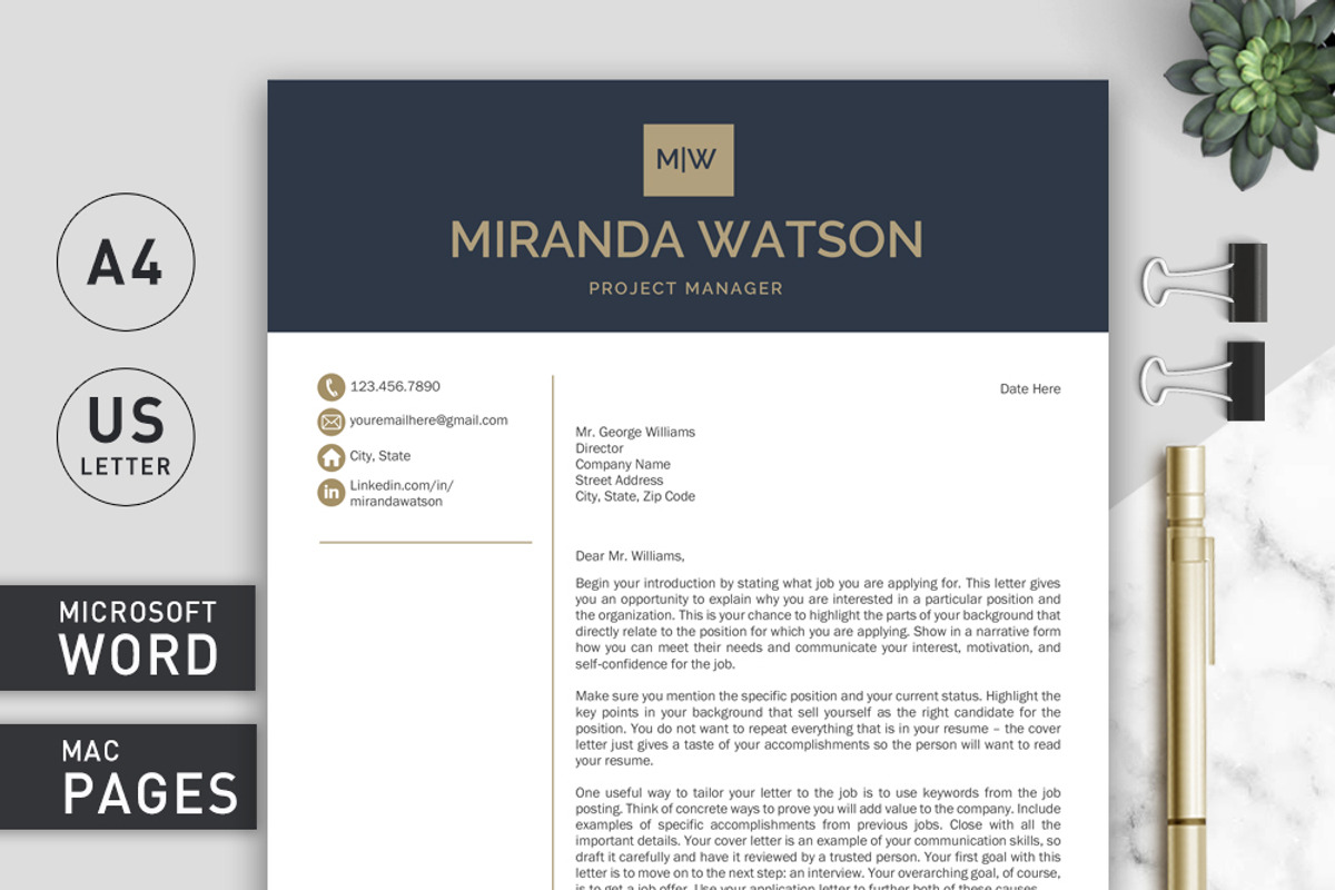 Resume Template | CV Template, a Resume Template by Klamp Studio (Photo 4 of 12)