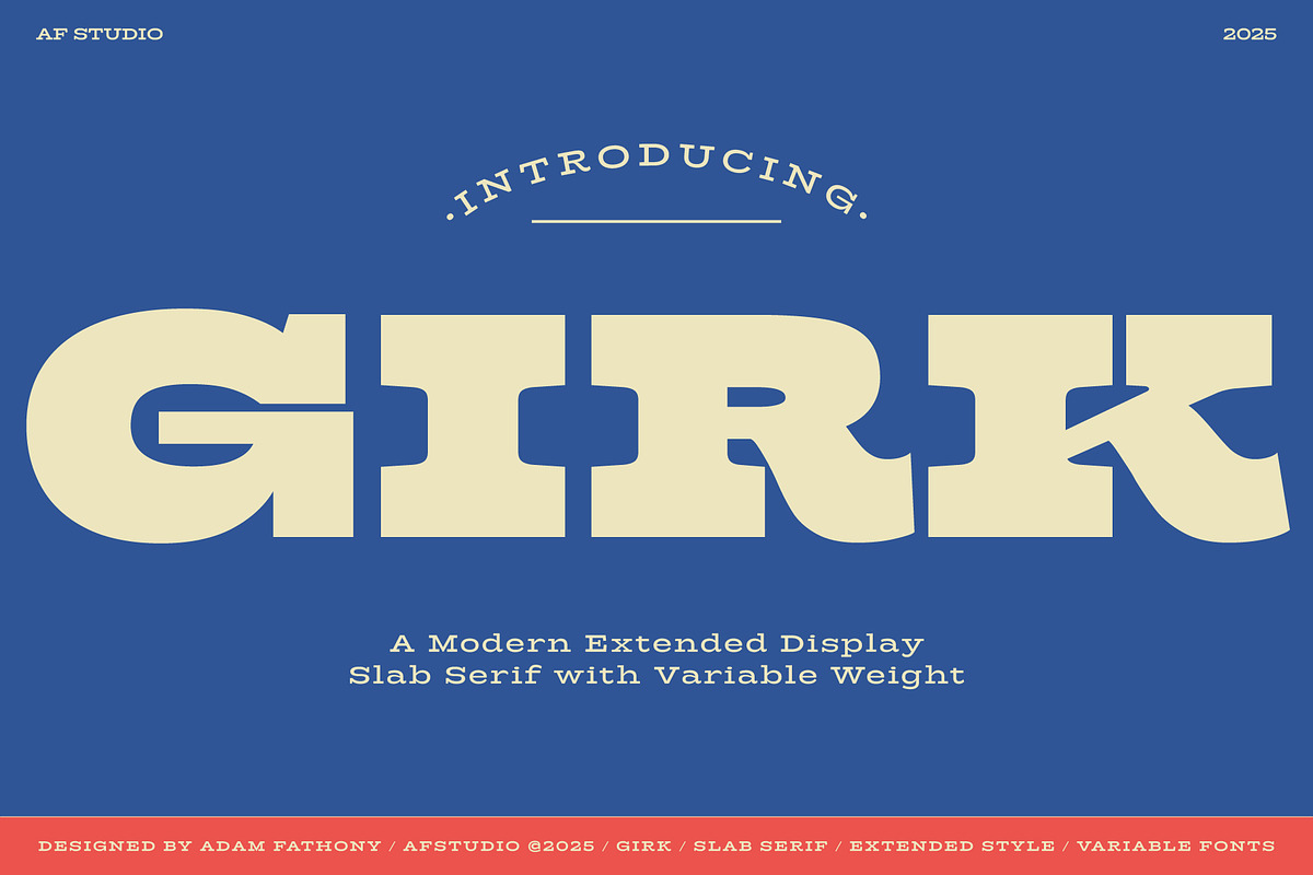 Girk - Variable Slab Serif, a Slab Serif Font by Adam Fathony (Photo 1 of 16)