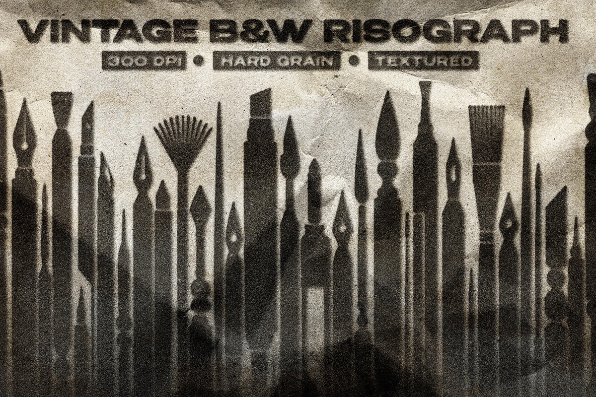 Vintage B&W Risograph Text Effect, a Layer Style Add-On by Design Squad (Photo 1 of 4)