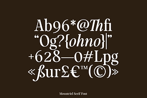 Mountriel - Classic ModernSerif Font