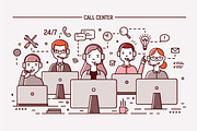 Call center and technical support, a Work Illustration by Good Studio (Thumbnail 5 of 9)