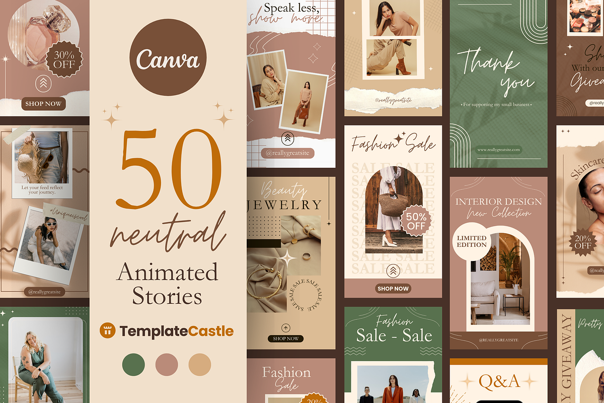 50 Animated Stories Canva Template, a Templates & Theme by ...