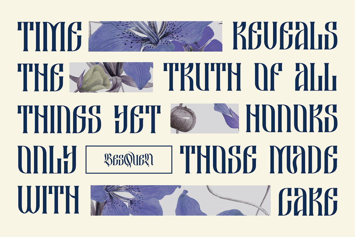 Besquen Modern Gothic Typeface, a Blackletter Font by Heinzel Std (Photo 5 of 13)