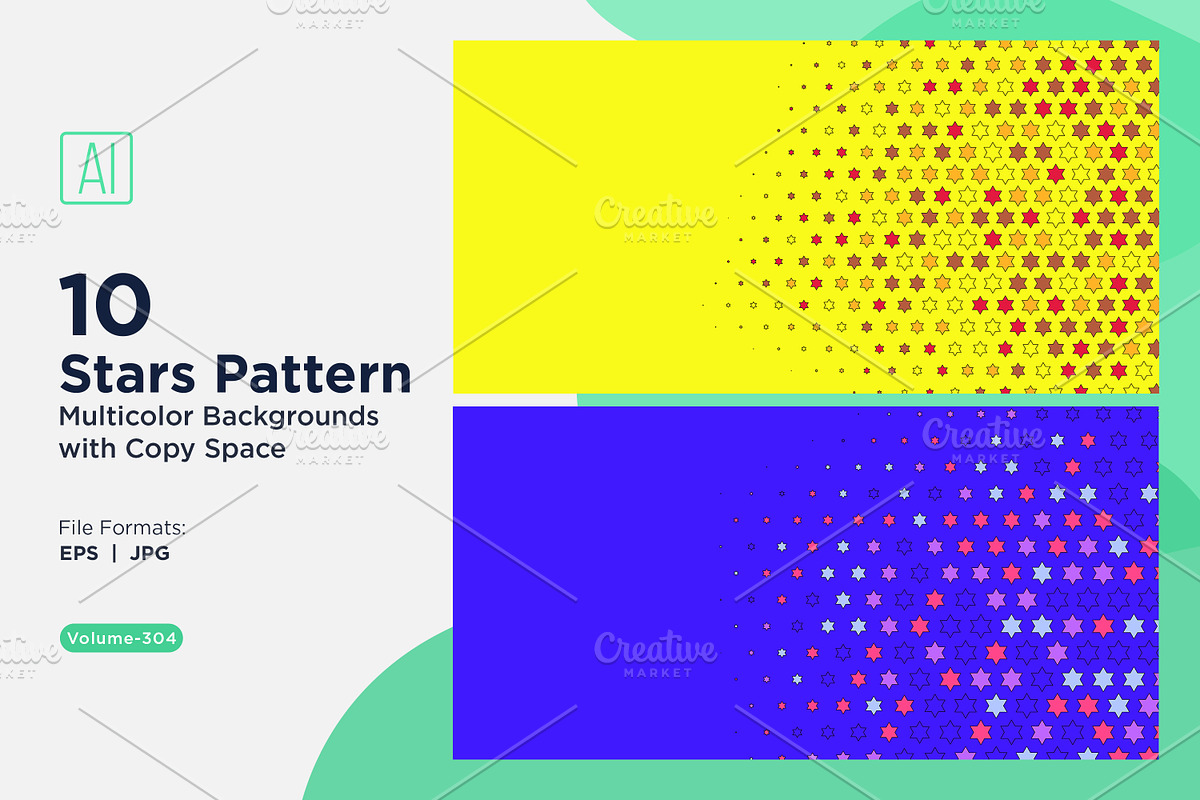 Star Pattern Background Multi Colors, a Pattern Graphic by shahsoft