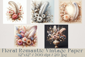 Romantic Floral Boho Paper