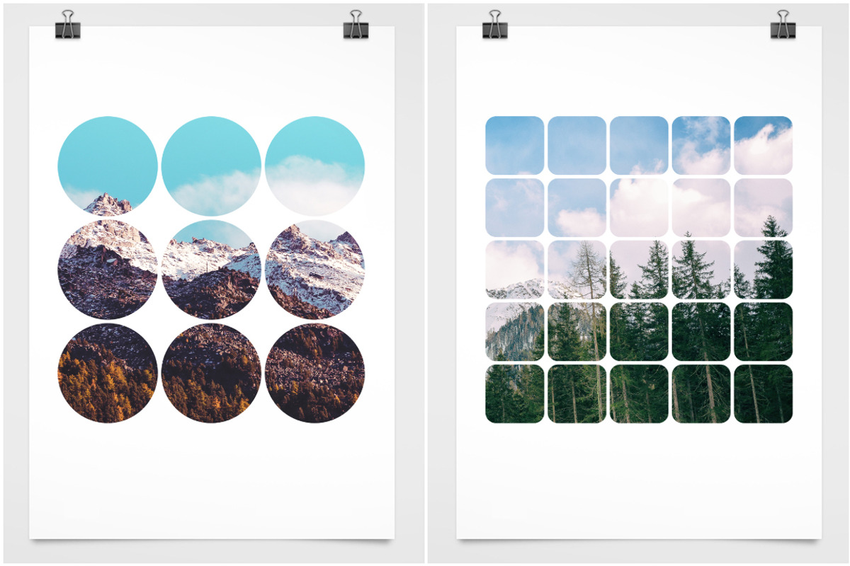 Grid Shape Masks - Bitmap & Vector, an Object Graphic by Offset
