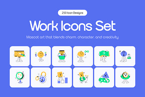 250 Work Icons, an Emoji Icon by Prosymbols