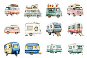 Happy Campers Clipart, an Illustration by Design Market (Thumbnail 4 of 4)