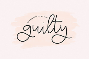 Guilty | Handwritten Script Font, a Script Font by KA Designs