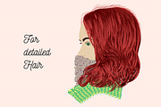 Hair brush - Adobe Illustrator, a Brush Add-On by Big Bundles Shop (Thumbnail 2 of 6)