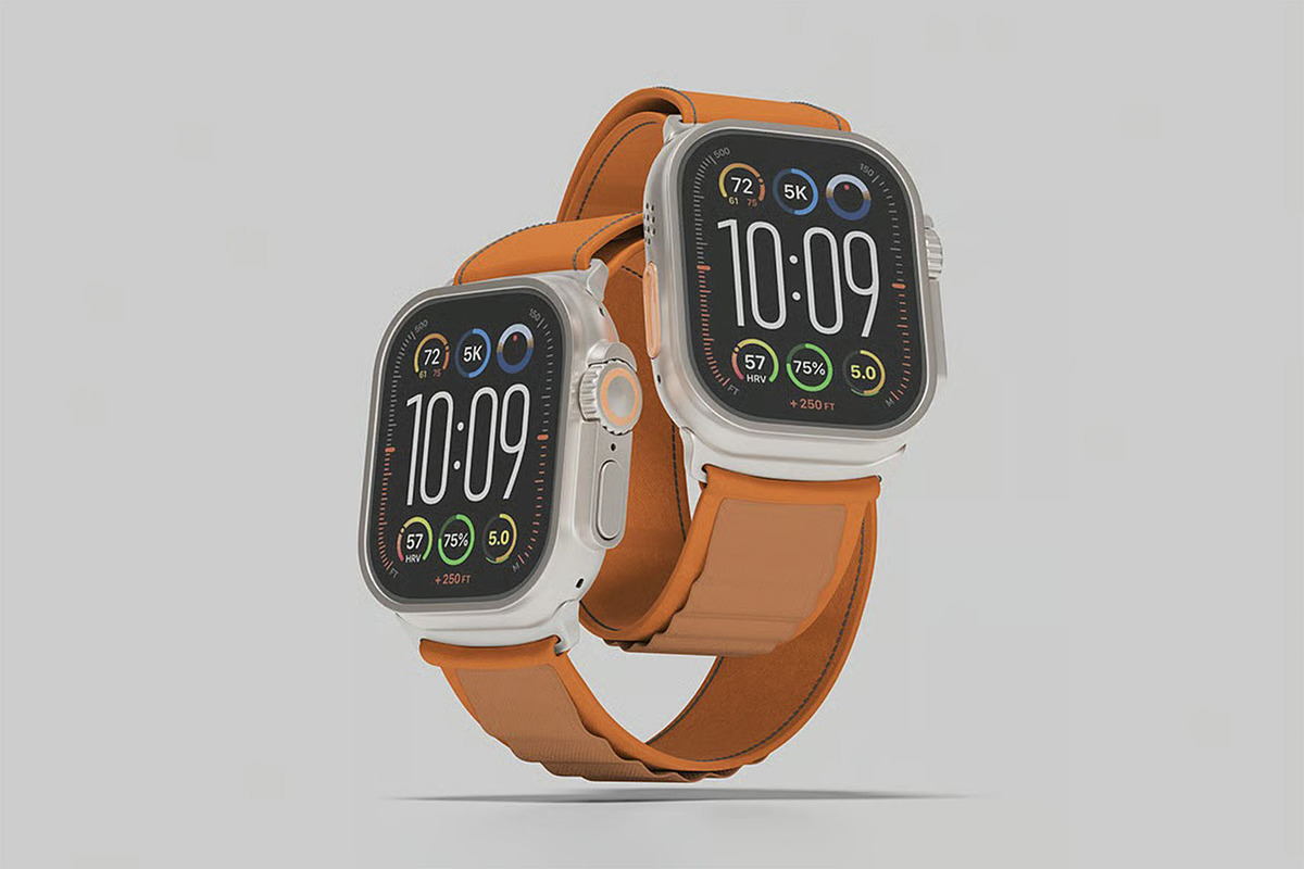 Apple Watch Ultra Mockup, a Wearable Device Mockup by zpackcreative (Photo 2 of 5)