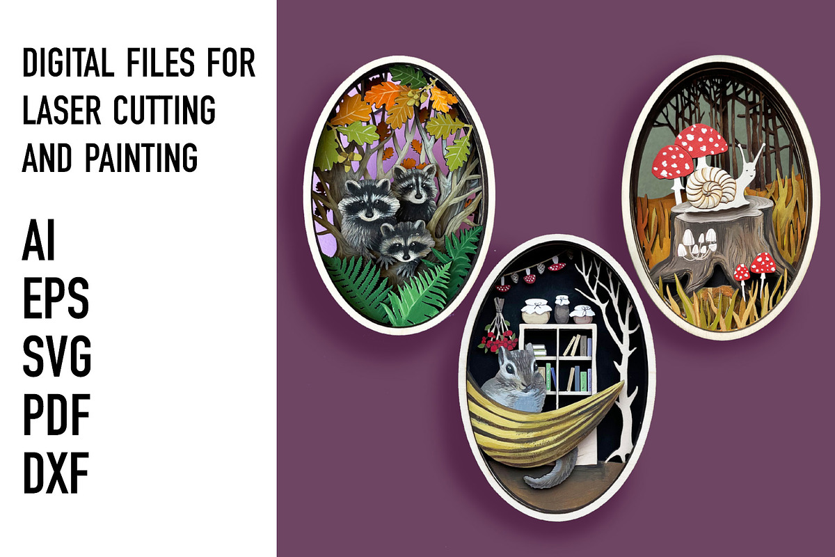Woodland Shadow Box SVG Bundle, an Object Graphic by HelloWood (Photo 5 of 5)