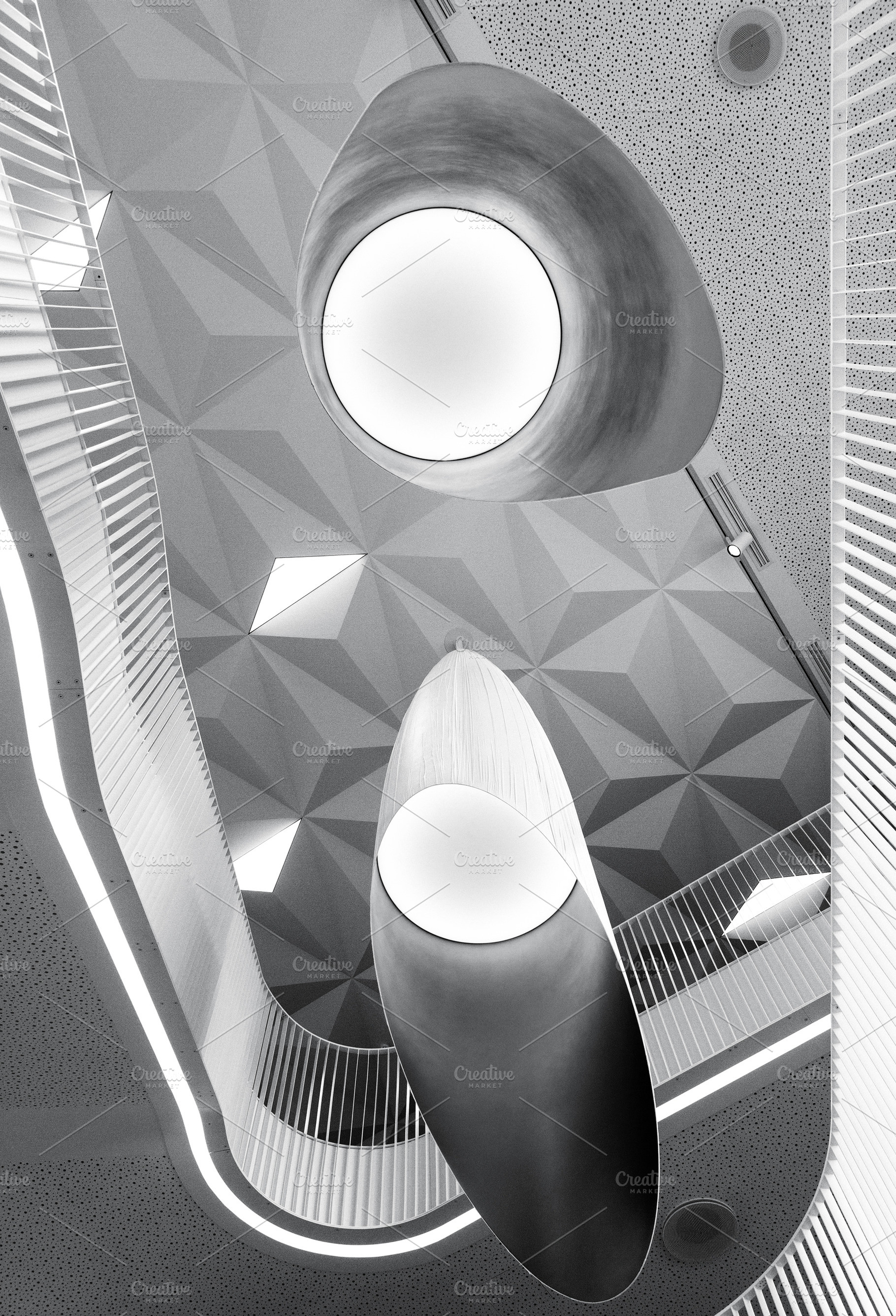Abstract shapes of modern interior, an Architecture Photo by BOOCYS