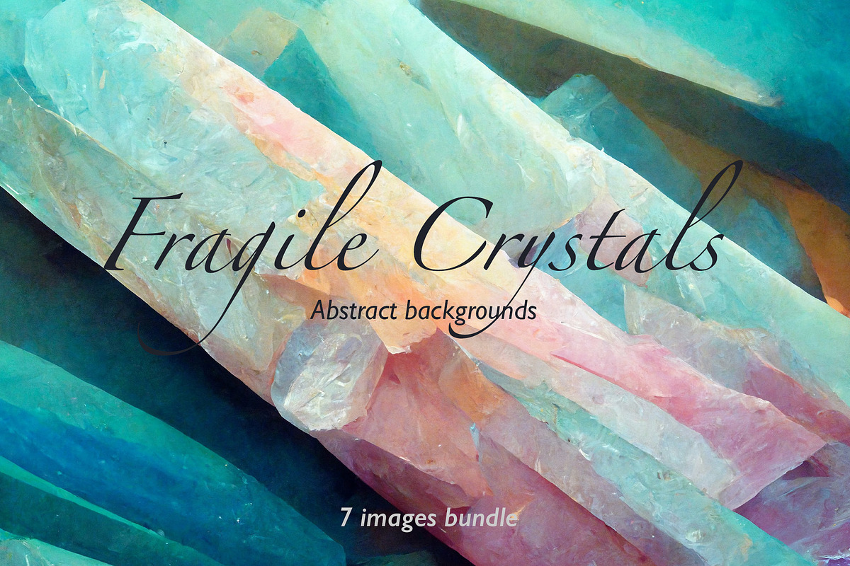 Pastel crystals backgrounds set, a Texture Graphic by Olha Klein (Photo 1 of 4)