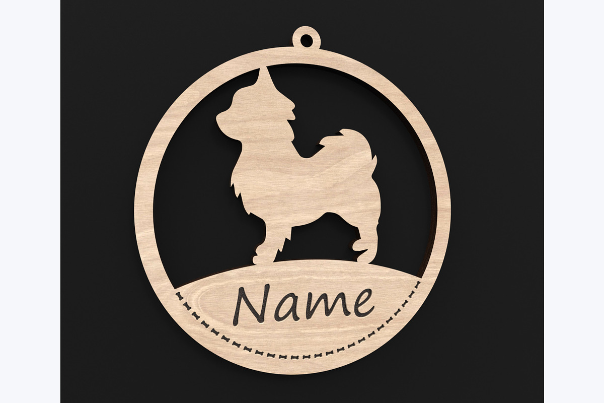 40 Custom Dog Ornaments Laser Files, an Object Graphic by ThemeXDigital (Photo 7 of 9)