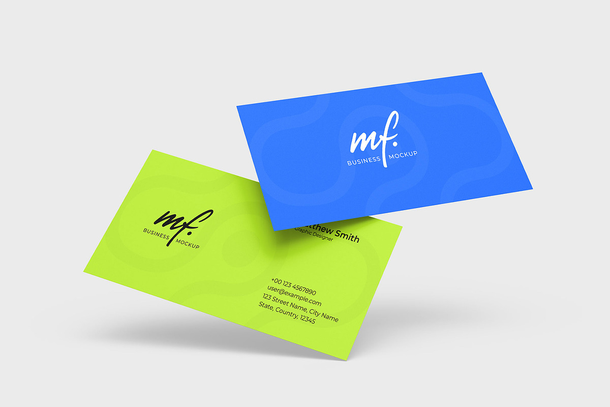 Modern Business Card Mockup Template, an Advertising Mockup by graphypix (Photo 1 of 4)