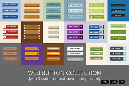 18 Web Button Collection