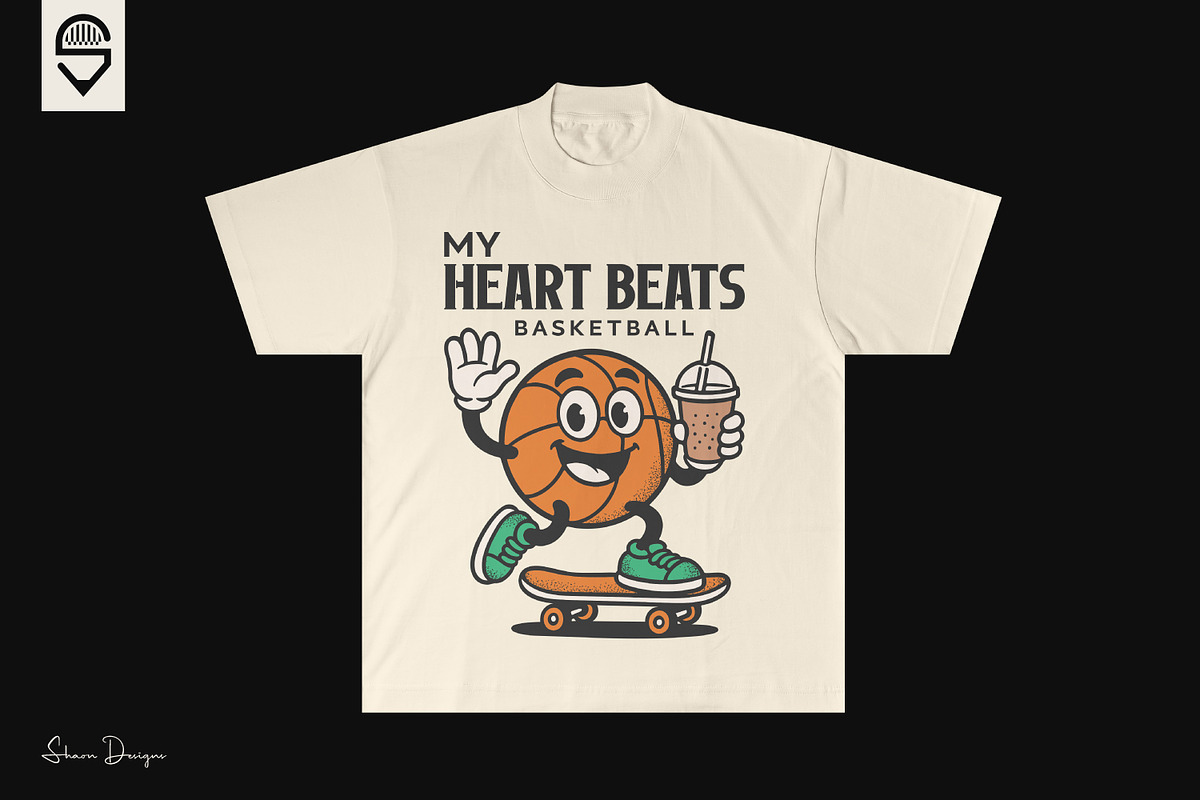 Retro Basketball Character, a Sport Illustration by shaondesigns (Photo 4 of 4)