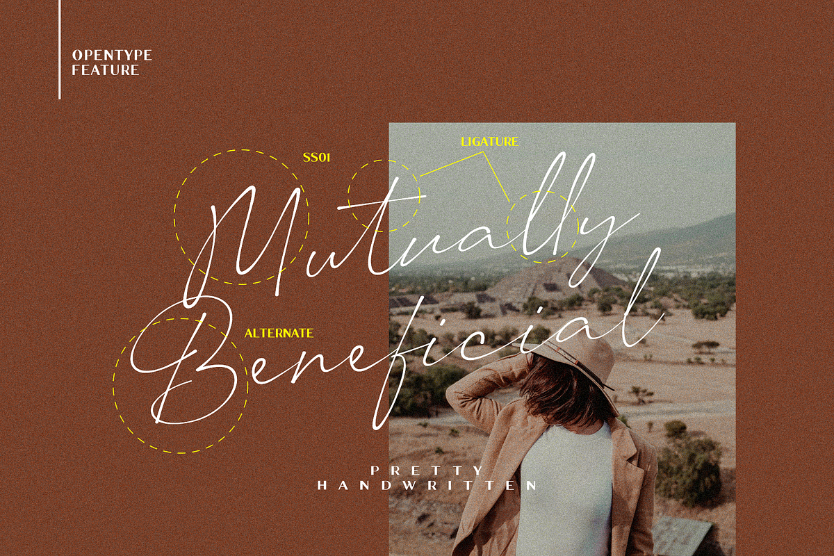 Mutually Beneficial, a Script Font by Java pep (Photo 2 of 11)