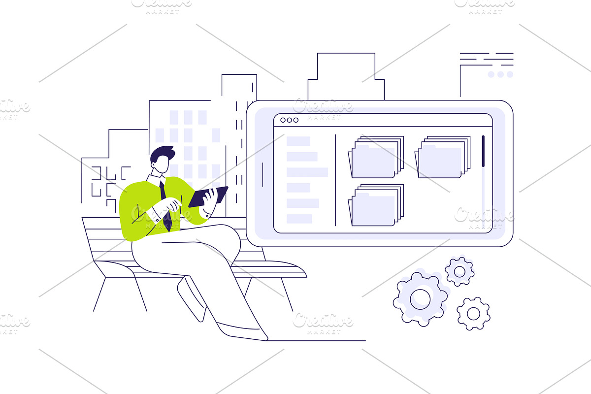 Remote control software abstract, a Technology Illustration by Visual Generation