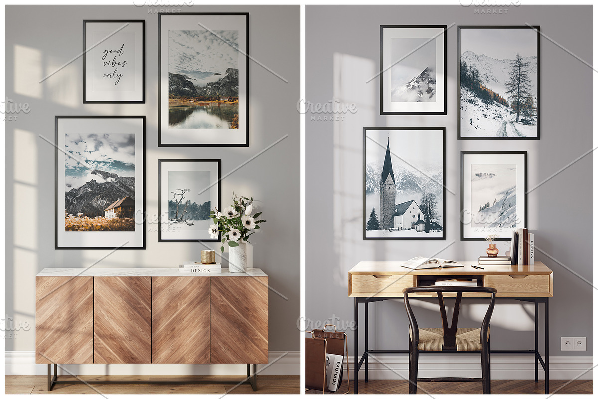 Frame & Wall Mockup Bundle - Sunny, a Print Template by Yuri-U (Photo 7 of 13)