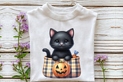 Nursery Halloween Black Cat Clipart, an Illustration by Rose Art (Thumbnail 5 of 7)