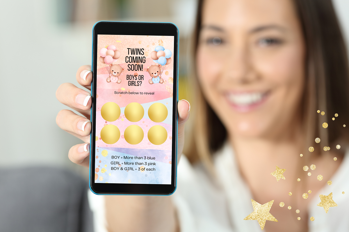 Twin Girls Digital Scratch Card, an Email Template by SunshineStudioBoutique (Photo 7 of 8)