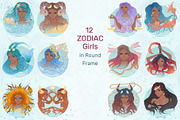 12 Zodiac Girl Hand Drawn Collection, a Healthcare Illustration by ennona_art (Thumbnail 3 of 13)