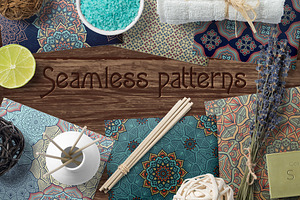 10 seamless patterns + Mandala, a Pattern Graphic by Tori Shen