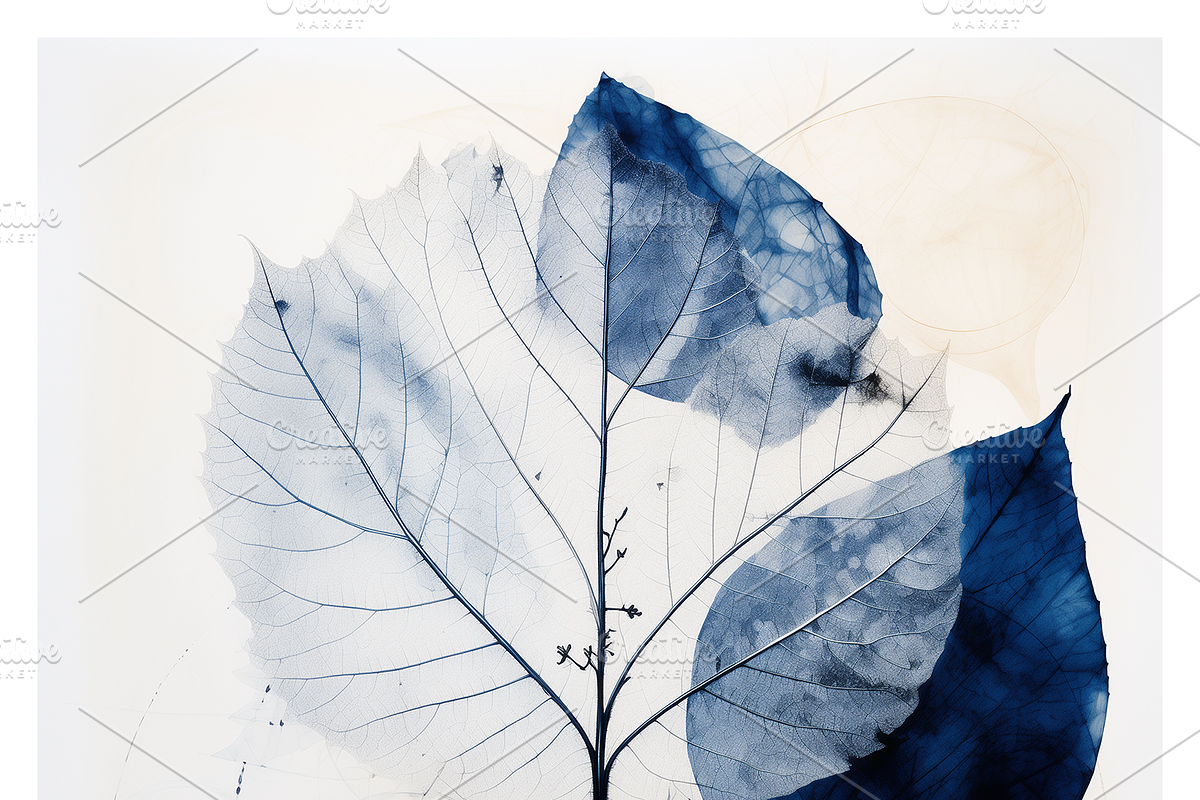 Deca Co - Blue Ink Botanical Shapes, a Texture Illustration by milatovar (Photo 14 of 25)