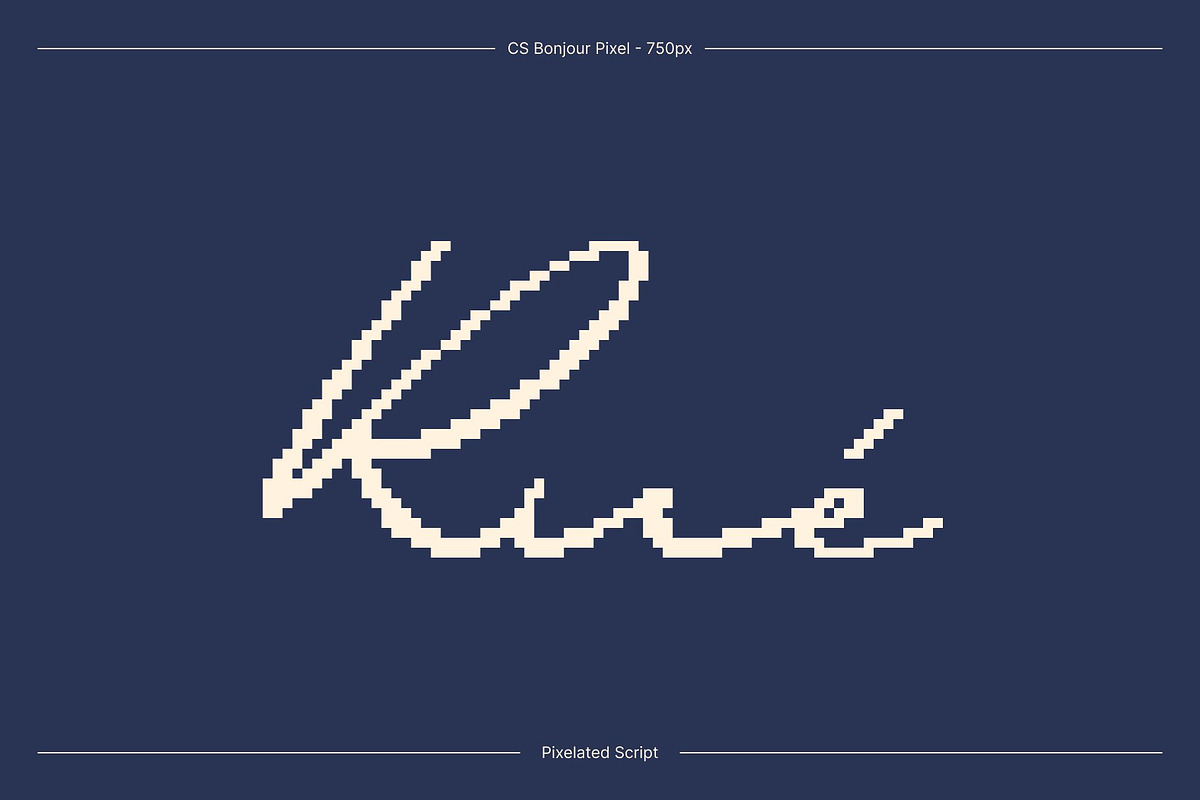 CS Bonjour Pixel, a Script Font by Craft Supply Co. (Photo 2 of 8)