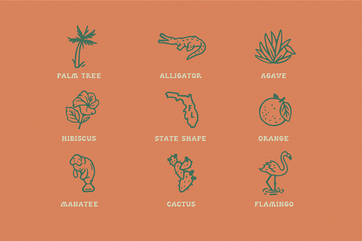 FLORIDA ICON PACK, an Outline Icon by Abby Leighton Studio (Photo 2 of 3)