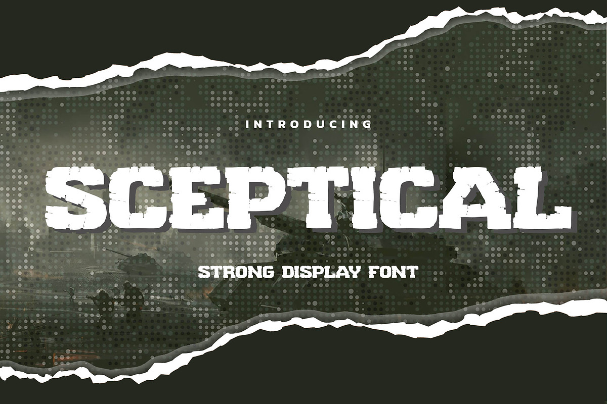 SCEPTICAL - Strong Display Font, a Font by Gassstype (Photo 1 of 8)