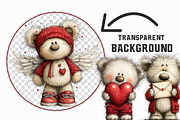 Valentines Teddy Bear Clipart, an Illustration by Libby Wishes (Thumbnail 2 of 7)
