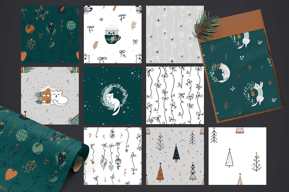 Christmas kittens, an Animal Illustration by OxanaTally (Photo 9 of 12)
