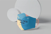 Kids Face Mask Mockups, a Mask Mockup by megostudi0 (Thumbnail 3 of 6)